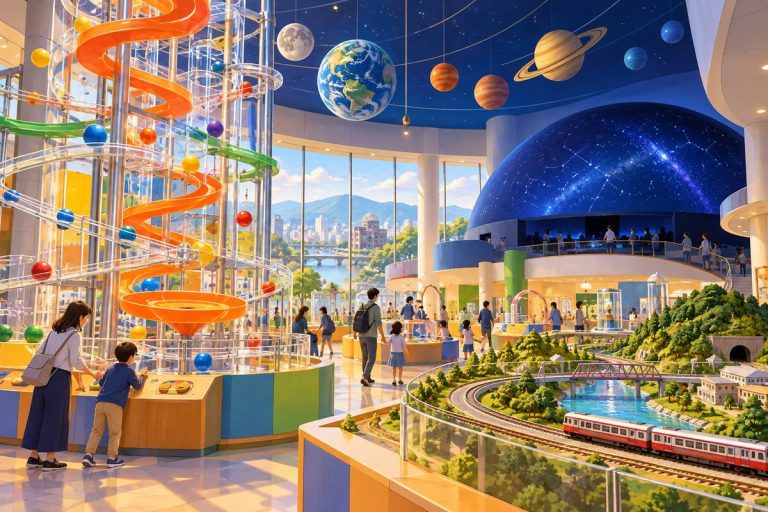 5-Daysこども文化科学館の旅を表現した独自生成の概念イメージ。実際の施設・展示・景観の写真ではありません。