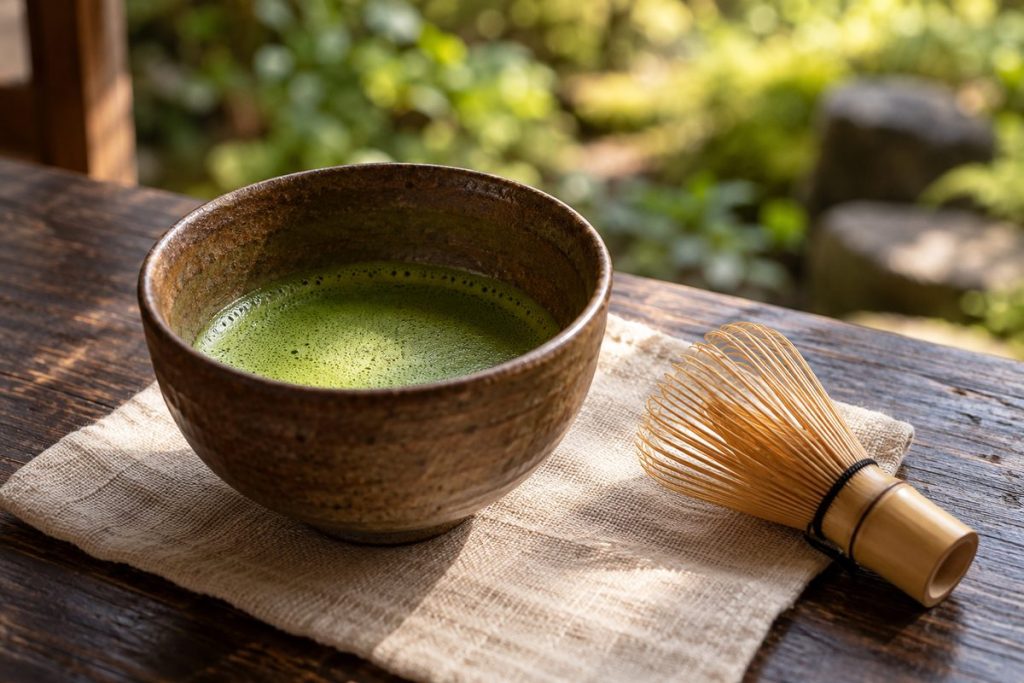 宗祇庵の抹茶を題材にした生成イメージ
