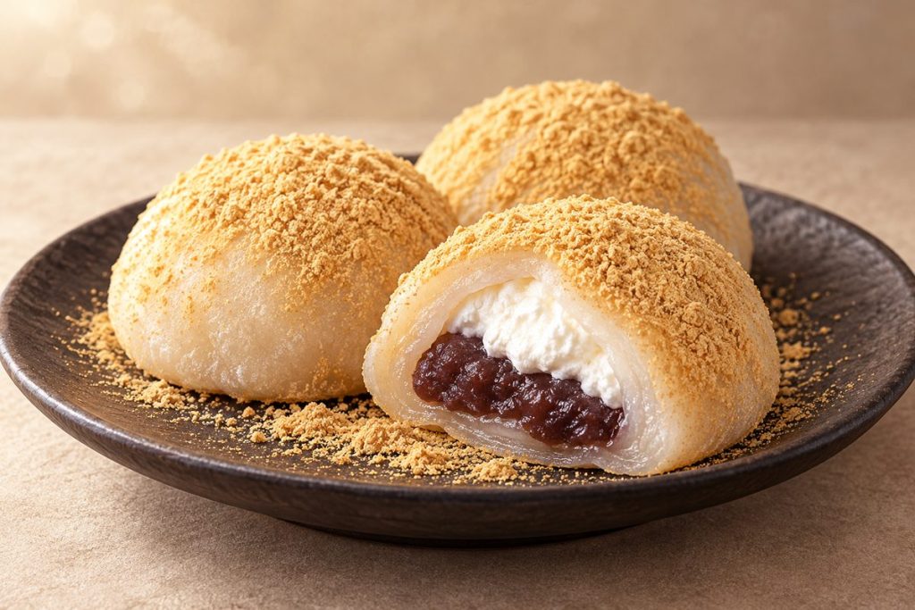 とみやのクリームわらび大福を題材にした生成イメージ