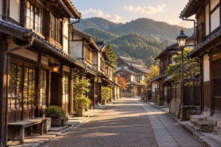 大正期の町並みをイメージした生成画像
