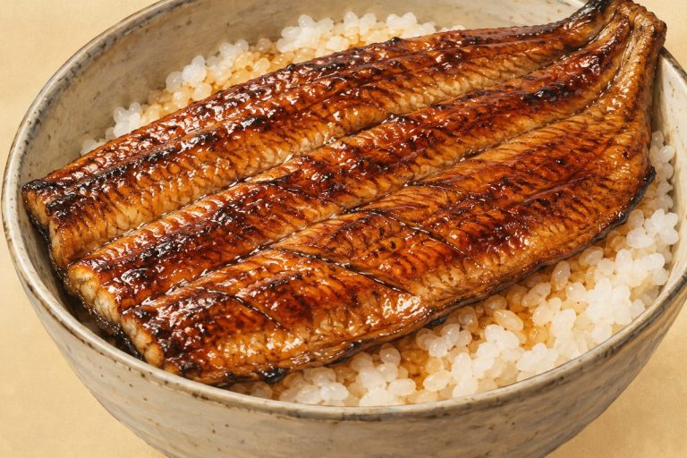 たれをまとった焼きうなぎと白いご飯の生成イメージ